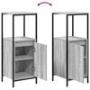 vidaXL Bathroom Furniture Set with Shelf 3 pcs Grey Sonoma and Black