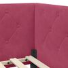 vidaXL Corner Bed Frame with Headboard Wine Red 90 x 190 cm Velvet
