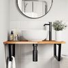 vidaXL Basin Shelf Wall Mounted Steel and Solid Wood Acacia