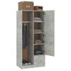 vidaXL Wardrobe Concrete Grey 80x52x180 cm Engineered Wood