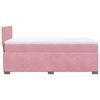 vidaXL Box Spring Bed with Mattress Pink 90x200 cm Velvet