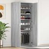 vidaXL Shoe Cabinet Grey Sonoma 80 x 39 x 178 cm Engineered Wood