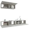 vidaXL 3 Piece TV Cabinet Set Concrete Grey Engineered Wood