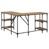 vidaXL Desk Artisan Oak 139 x 139 x 75 cm Engineered Wood