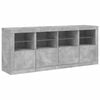 vidaXL Sideboard with LED Lights Concrete Grey 163x37x67 cm