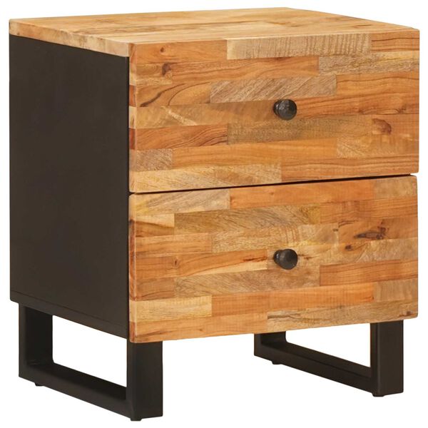 vidaXL Bedside Cabinet 2 pcs Brown 40 x 33 x 46 cm Solid Mango Wood