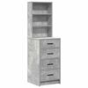 vidaXL Dressing Table with Drawer 3 pcs Concrete Grey Engineered Wood