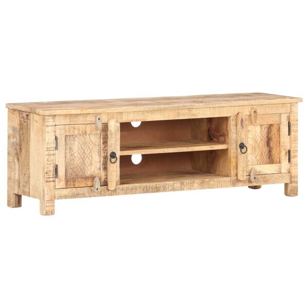 vidaXL TV Cabinet 120x30x40 cm Rough Mango Wood