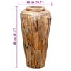 vidaXL Decoration Vase 40x80 cm Solid Teak Wood