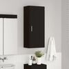 vidaXL Bathroom Wall Cabinet with Shelf TULUM Black 37 x 24.5 x 86 cm