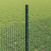 vidaXL Fence with Post Green 0.5 x 100 m Steel and PVC