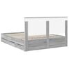 vidaXL Bed Frame with Headboard Grey Sonoma 160 x 200 cm Engineer Wood