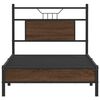 vidaXL Bed Frame without Mattress Brown Oak 75x190 cm Small Single Engineered Wood