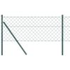 vidaXL Chainlink Fence Ground Fix 25 x 0.4 m PVC-Coated Steel Green
