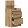 vidaXL Bedside Cabinets with 2 Drawers 2 pcs Artisan Oak 38x34x80 cm