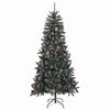vidaXL Artificial Christmas Tree with 300 LEDs with Stand Green 240 cm