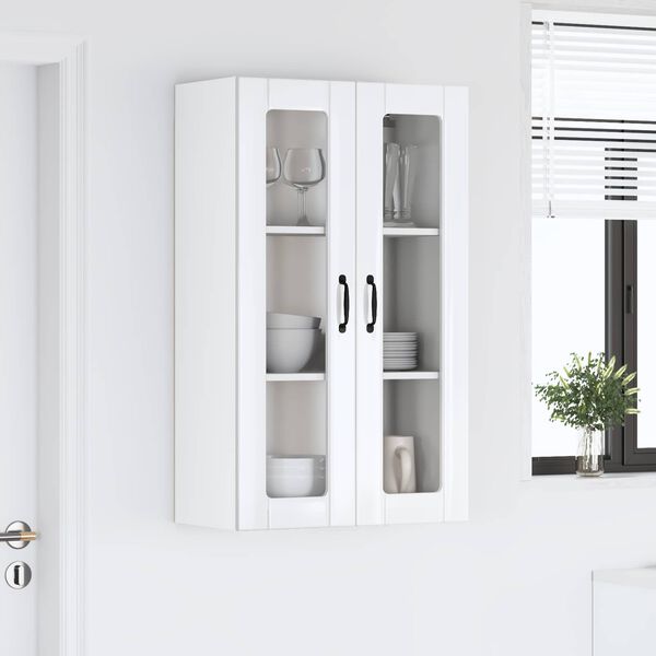 vidaXL Kitchen Wall Cabinet High Gloss White 60 x 31 x 100 cm