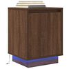 vidaXL Bedside Cabinets with LED Lights&nbsp;2 pcs Brown Oak 38x34x50 cm