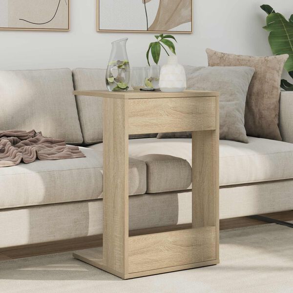 vidaXL Side Table Sonoma Oak 40 x 38 x 62.5 cm Engineered Wood