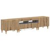 vidaXL 3 Piece LED TV Cabinet Artisan Oak Engineered Wood