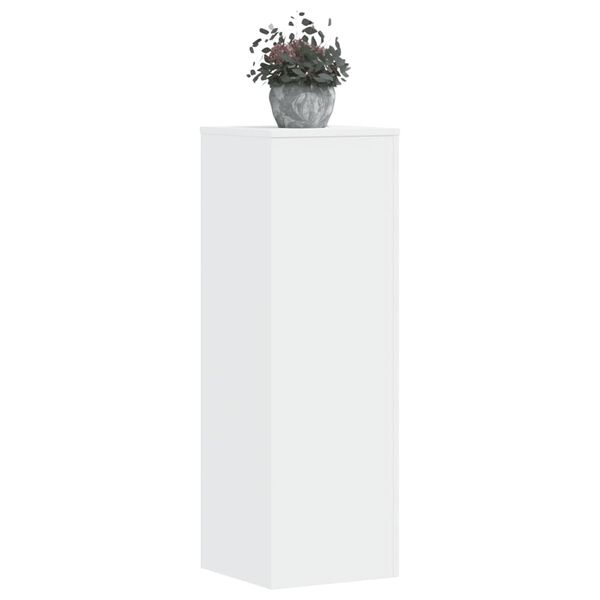 vidaXL Plant Stands 2 pcs White 33x33x100 cm Engineered Wood