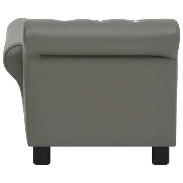 vidaXL Dog Sofa Grey 83x45x42 cm Faux Leather