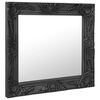 vidaXL Wall Mirror Baroque Style 60x60 cm Black