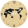 vidaXL Wall Clock Yellow and Black &Oslash;30 cm Engineered Wood