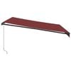 vidaXL Manual Retractable Awning Burgundy 400x300 cm