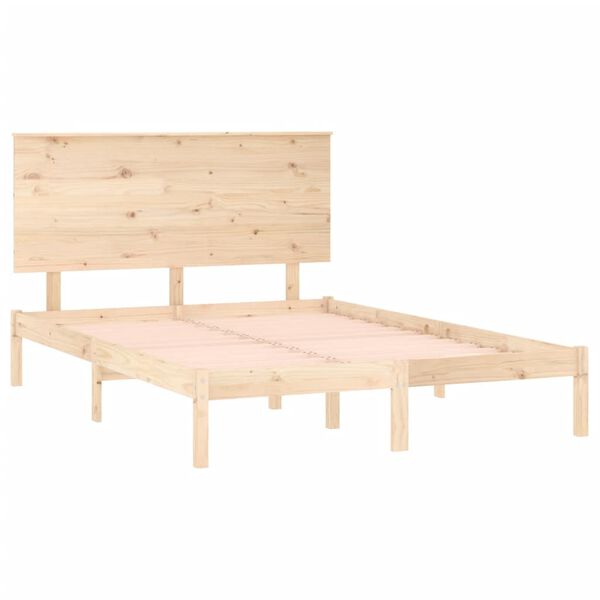 vidaXL Bed Frame without Mattress 140x200 cm Solid Wood Pine