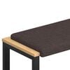 vidaXL Bench Cushion Fabric Dark Brown Depth 35 cm
