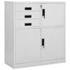 vidaXL Office Cabinet Light Grey 90x40x102 cm Steel