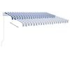 vidaXL Freestanding Manual Retractable Awning 300x250 cm Blue/White