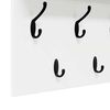 vidaXL Wall-Mounted Coat Rack White 80 x 40 x 12 cm Engineered wood