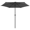 vidaXL Garden Parasol with Aluminium Pole 270x246 cm Anthracite