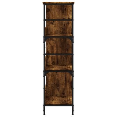 vidaXL Bookshelf Smoked Oak 78.5x33x117.5 cm Engineered Wood