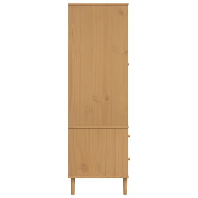vidaXL Wardrobe SENJA Rattan Look Brown 90x55x175 cm Solid Wood Pine