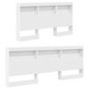 vidaXL Storage Headboard with Shelf White 135 cm Engineered Wood