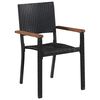 vidaXL 9 Piece Garden Dining Set Black