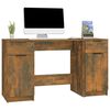 vidaXL Desk with Side Cabinet Smoked Oak Engineered Wood