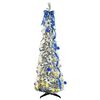 vidaXL Artificial Christmas Tree with 100 LEDs White 150 cm PVC