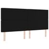 vidaXL Headboard with Headboard Black 200 cm Faux Leather