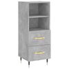 vidaXL Highboard Concrete Grey 34.5x34x180 cm Engineered Wood