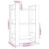 vidaXL Book Cabinet/Room Divider White 60x35x91 cm Solid Wood Pine