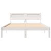 vidaXL Bed Frame with Headboard White 120 x 190 cm Solid Pine Wood