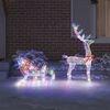 vidaXL Reindeer Pull Sleigh Colourful 70 x 26 x 128.5 cm Acrylic
