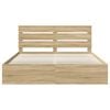 vidaXL Bed Frame with Headboard Sonoma 180 x 200 cm Solid Pine Wood