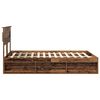 vidaXL Bed Frame with Headboard Old Wood 160 x 200 cm Solid Pine Wood
