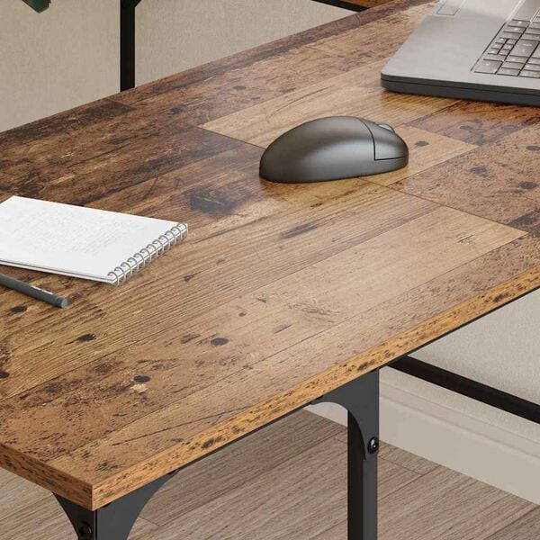 vidaXL Desk Old Wood 139 x 139 x 75 cm Engineered Wood