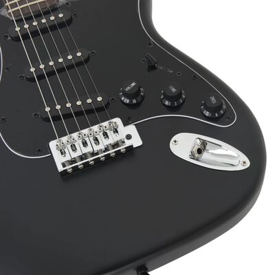 vidaXL Electric Guitar for Beginner with Bag Black 4/4 39"